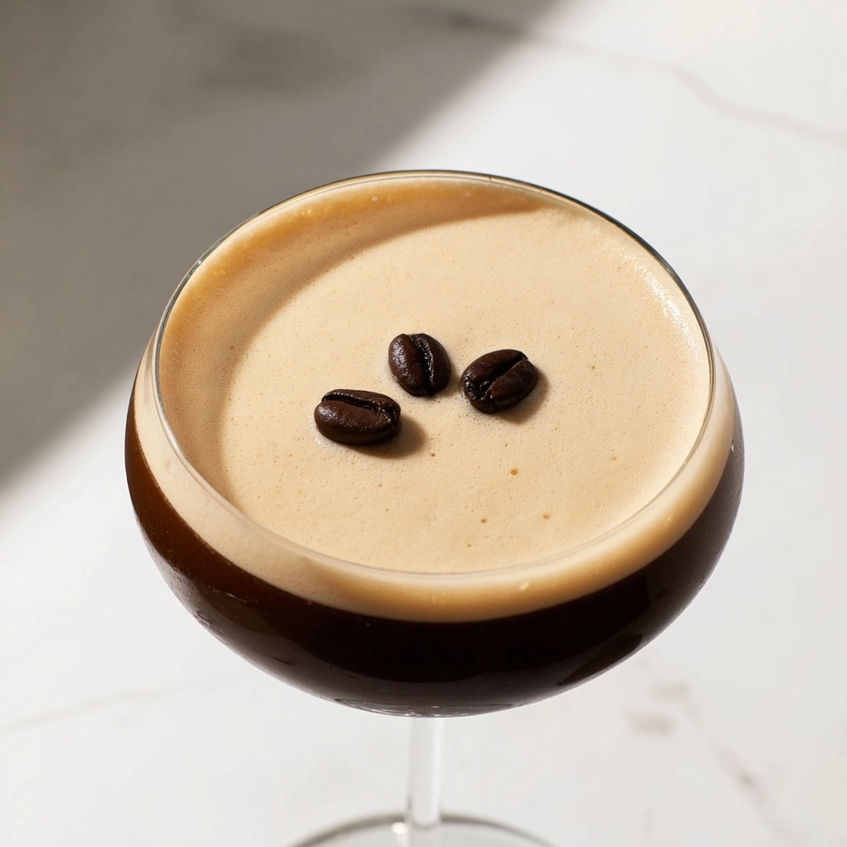 Sipping this creamy Espresso Martini: a bold pick-me-up, espresso balanced with vodka.
