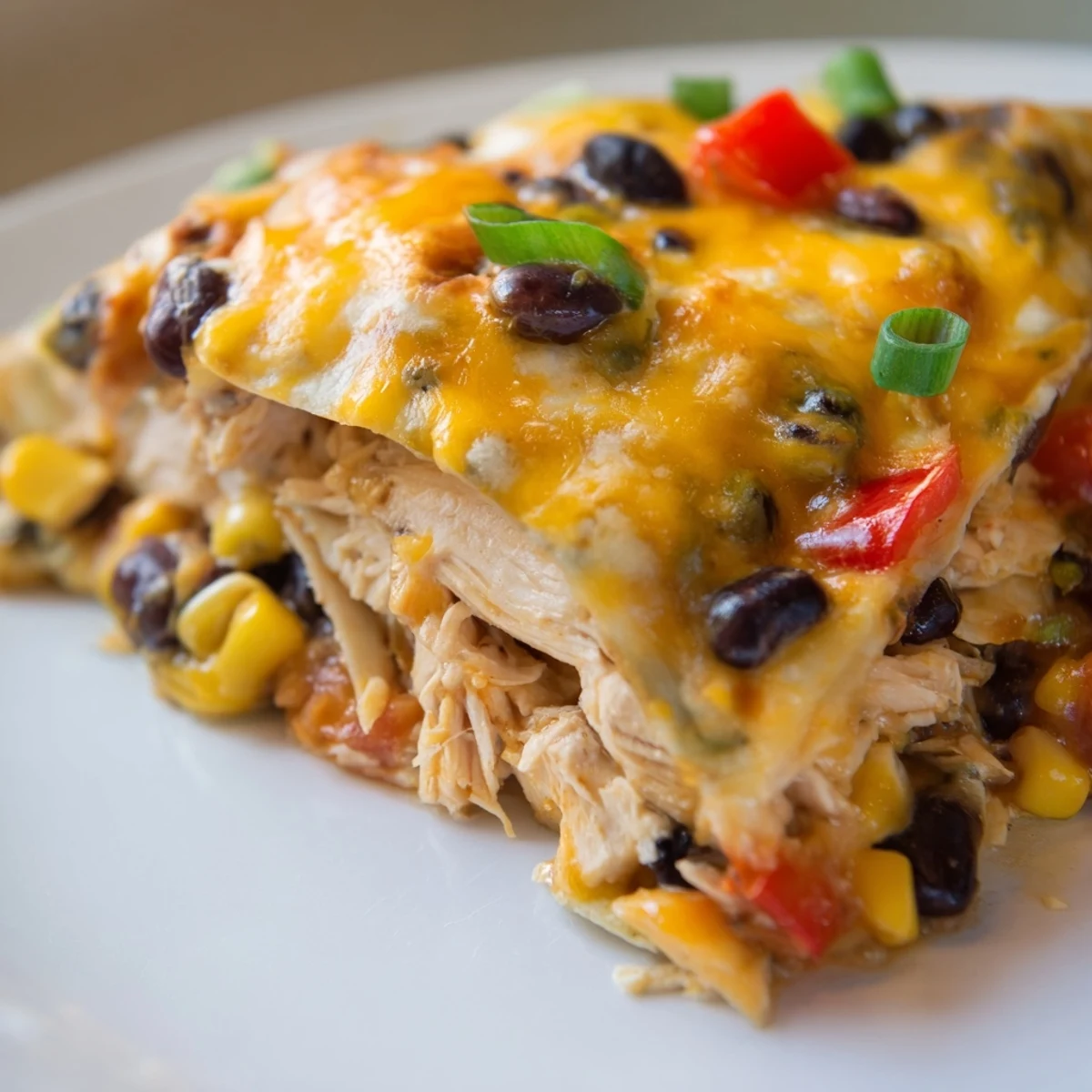 Golden, bubbly Taco Bell Copycat Chicken Bake with melted cheese and a savory aroma.