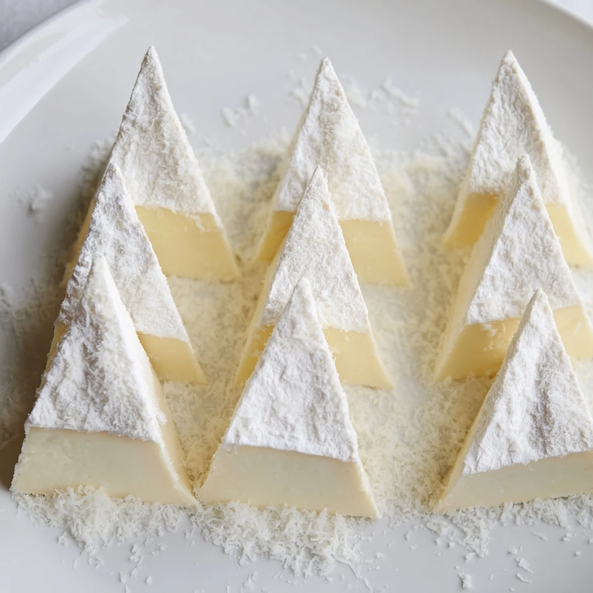 Creamy Brie mountain peaks dusted with Parmesan, creating a stunning Snowcapped Range for your party.