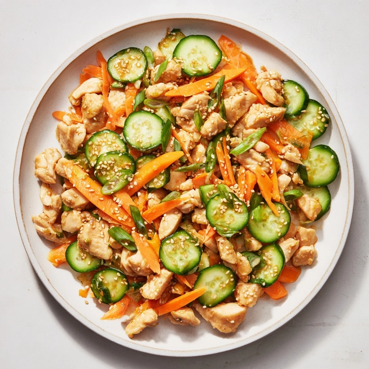 Protein-rich Deli Container Shaker Chicken Salad shows layers of ingredients ready to be combined for a quick and easy meal.
