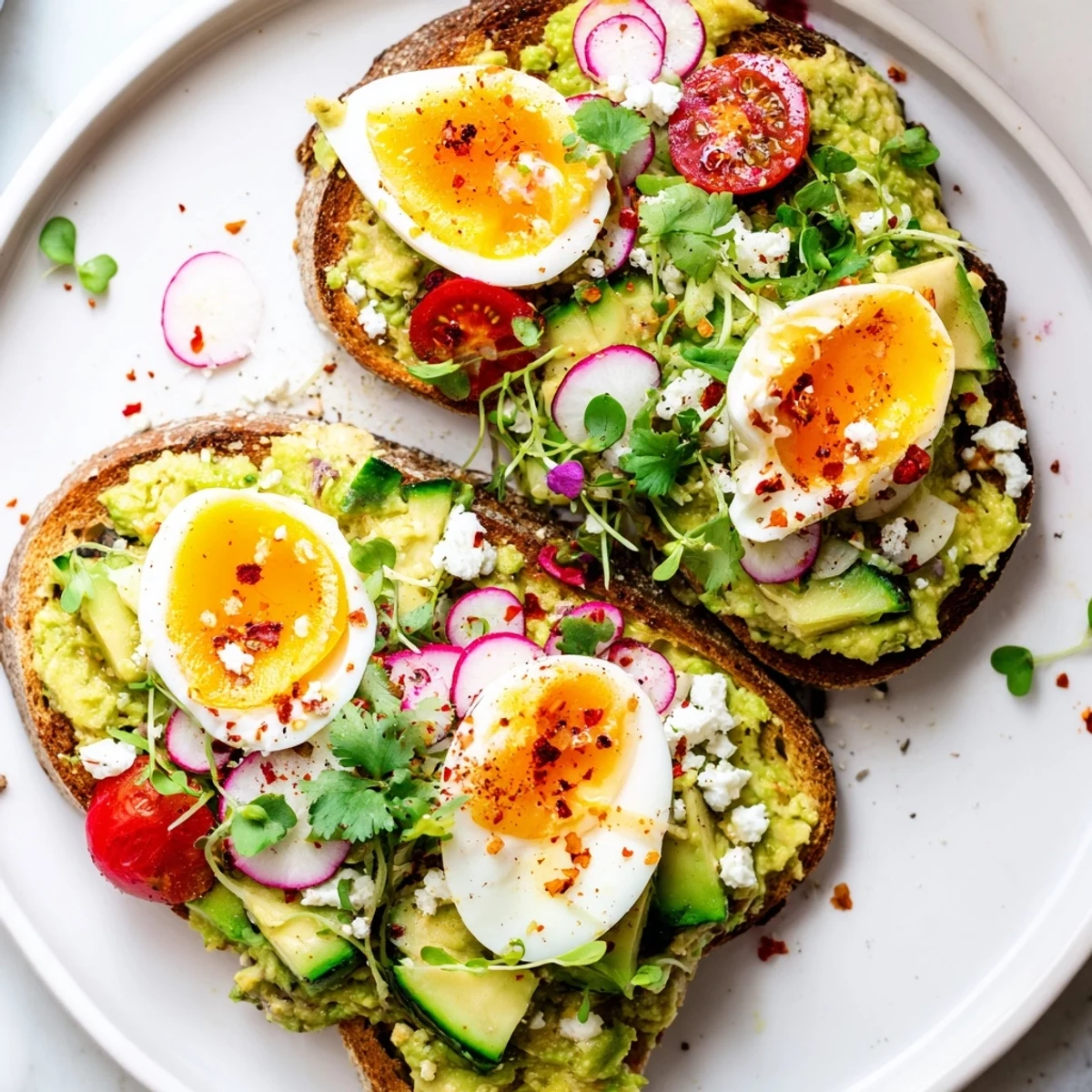 Creamy avocado meets fresh ingredients: a delicious Loaded Avocado Toast recipe ideal for brunch.