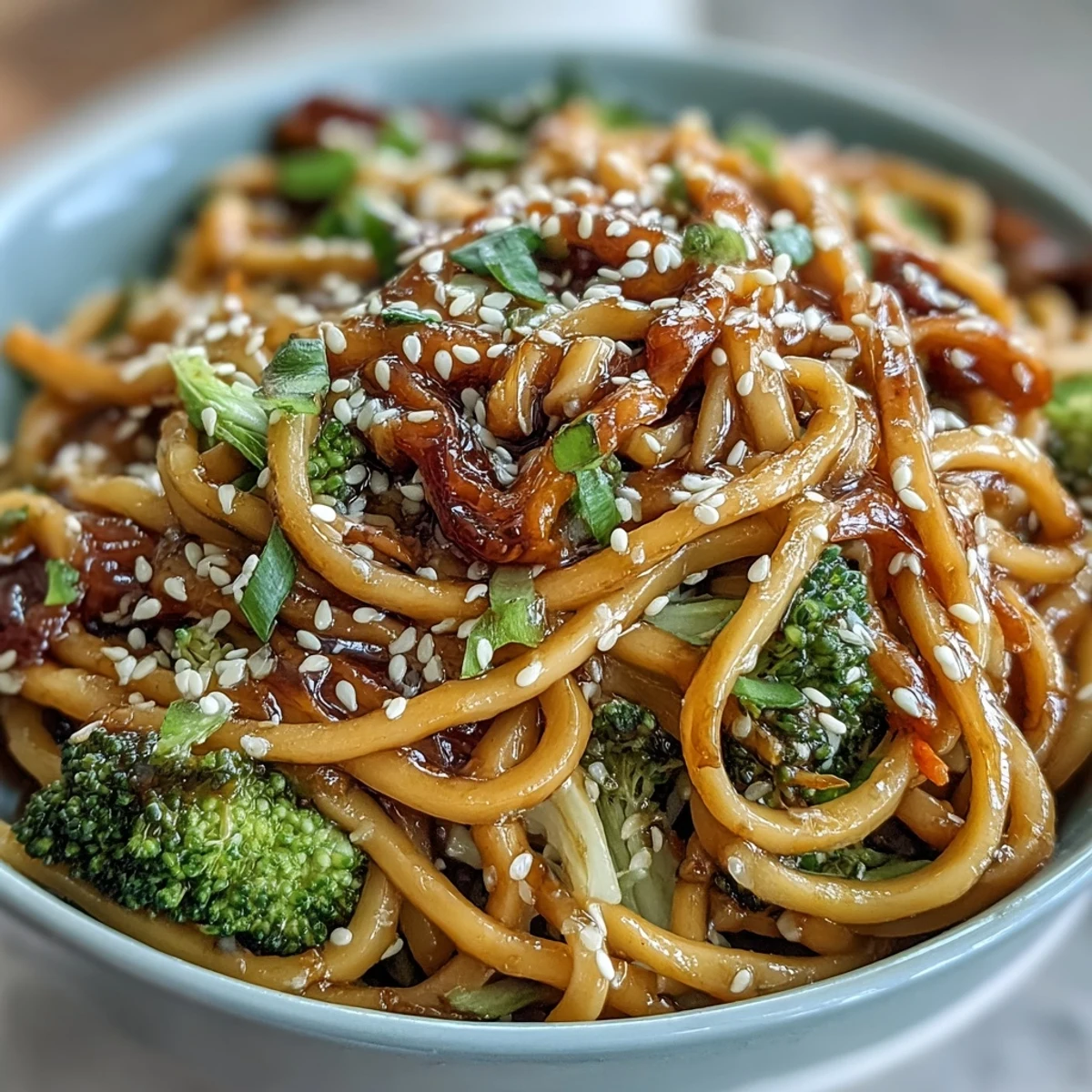 Tossing tender egg noodles in a glossy homemade teriyaki sauce with crisp broccoli and carrots for an easy vegetarian dinner.