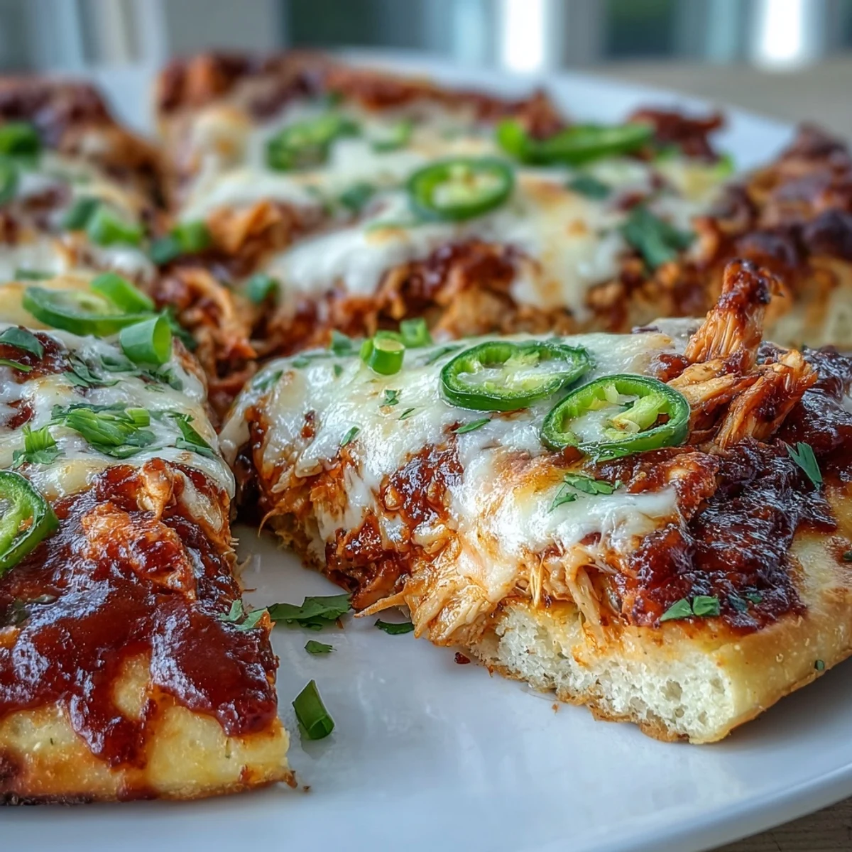 Sizzling Garlic Naan Chicken Enchilada Pizzas with tangy red enchilada sauce and juicy shredded chicken.