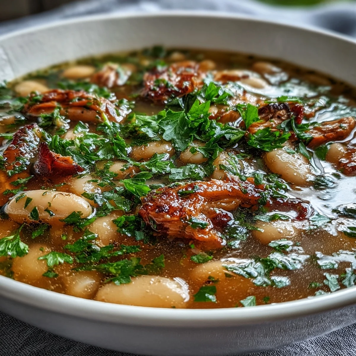 Smoked Turkey White Bean Soup