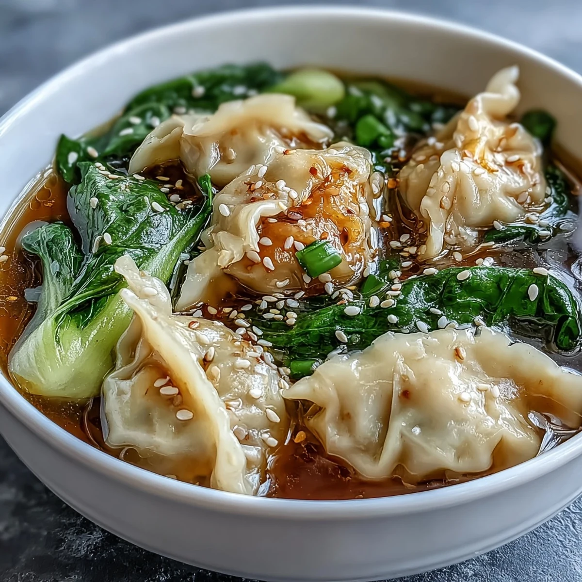 Asian Dumplings Bok Choy Ginger