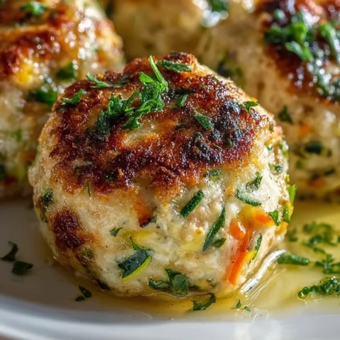 Golden-brown turkey and vegetable meatballs, fresh from the oven, ready to be served with sauce.