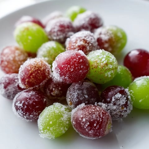 Vibrant photo: Icy, glistening frozen grapes, a refreshing American snack with natural sweetness and crisp texture.