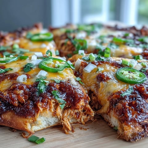 Freshly baked Garlic Naan Chicken Enchilada Pizzas topped with melted cheddar and spicy jalapeños.