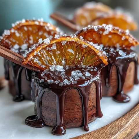 Decadent hot chocolate stirrers with candied orange and sea salt, perfect for a luxurious Valentine's treat.  