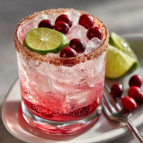 Refreshing Cream Soda Cranberry Fizz, perfectly sweet, with a crispy cinnamon sugar rim, ready to enjoy.