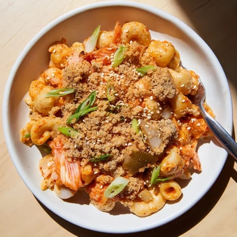 Spicy Kimchi Mac Cheese