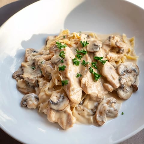 Creamy Chicken Stroganoff Dish