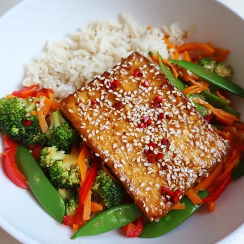 Pressed Tofu Steaks Stir-Fry