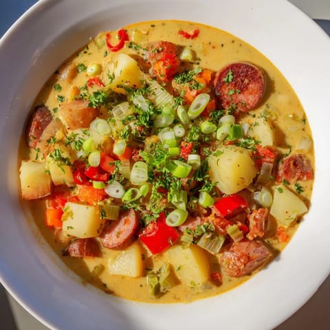 Slow Cooker Cajun Potato Soup