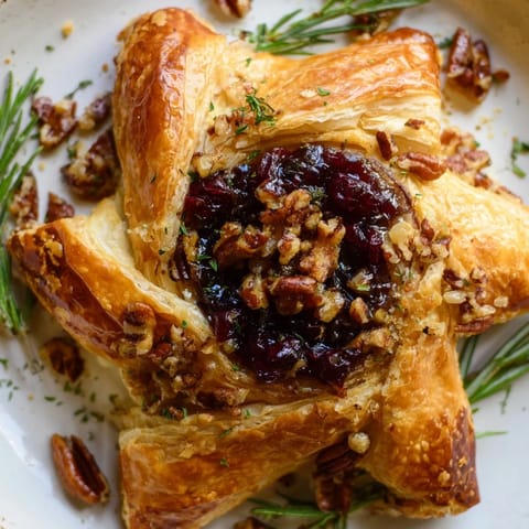 Brie puff pastry pine tree