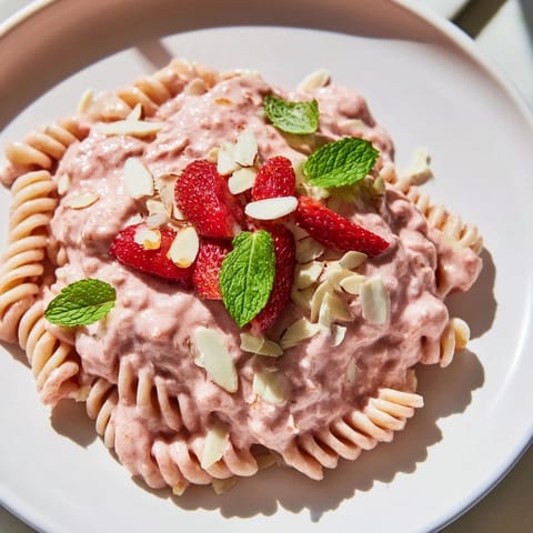 Sweet Strawberry Yogurt Pasta