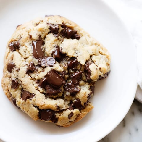 Freshly baked mini batch air-fryer chocolate chip cookies: imagine the melty chocolate and crispy edges.