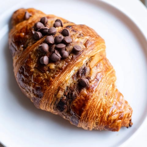 Freshly baked Chocolate Cookie Croissants, a perfect treat with flaky layers and sweet, melty chocolate.