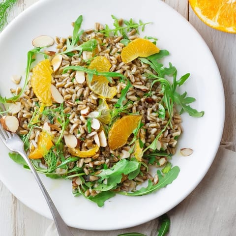 Farro Salad With Fennel, Oranges, Almonds