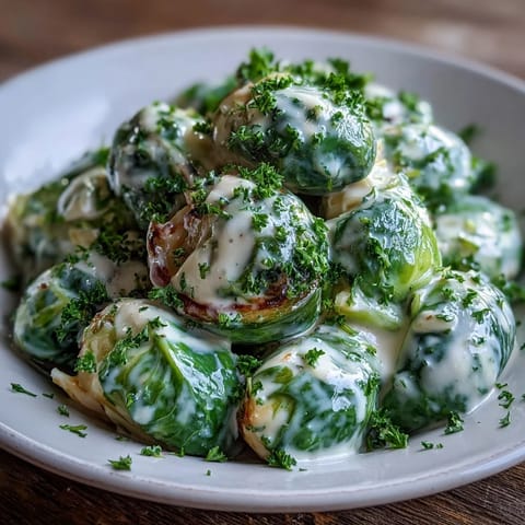 Brussels Sprouts Cream Cheese Mustard Sauce
