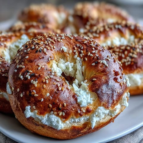Sliced Greek Yogurt Bagels reveal a fluffy, chewy interior, perfect for serving with cream cheese and sliced avocado.