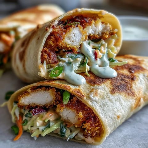 Crispy KFC Turkey Snack Wraps loaded with juicy meat and a vibrant, tangy cabbage-carrot slaw.