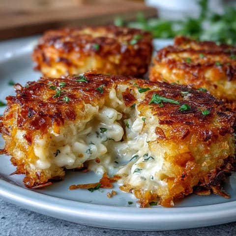 Crispy, cheesy funeral potatoes croquettes made in the air fryer, golden brown and perfect for snacking.  
