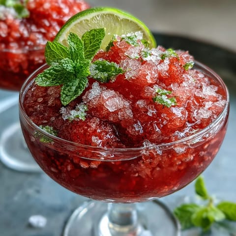 Vibrant frozen strawberry daiquiri mocktail with lime sugar rim, blending sweet strawberries and zesty lime for a refreshing summer drink.