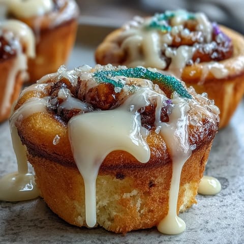 Mini King Cake Cupcakes