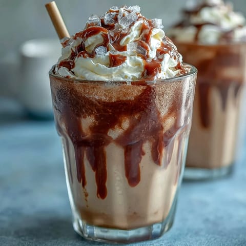 Creamy vanilla bean frappuccino fudge pops with rich coffee and chocolate fudge layers, perfect for a cool summer treat.