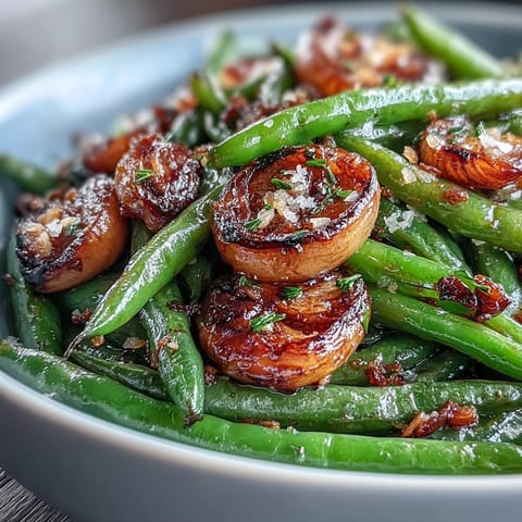Roasted Garlic Green Beans