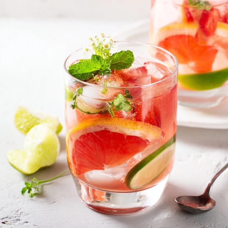 Delicious water-based mocktails with vibrant fruits and mint for a guilt-free treat.  