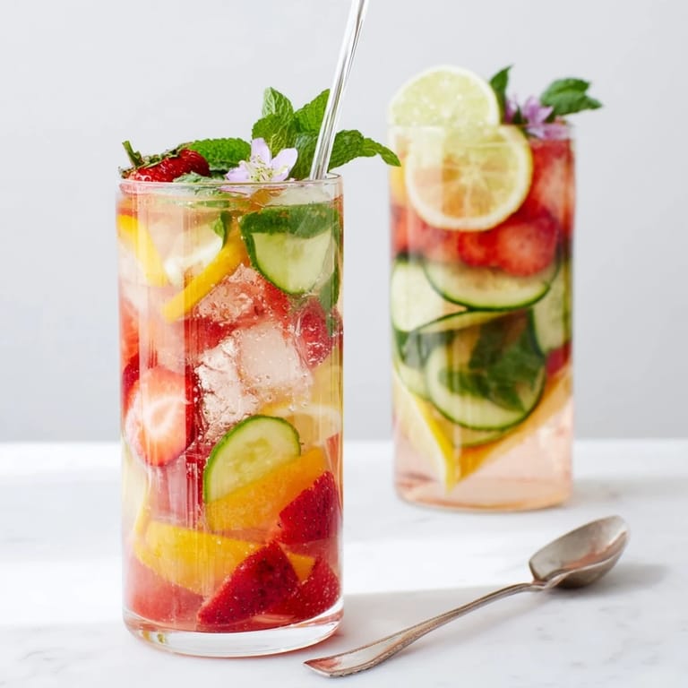 Inviting water-based mocktails crafted with ice, citrus slices, and flavorful syrups.