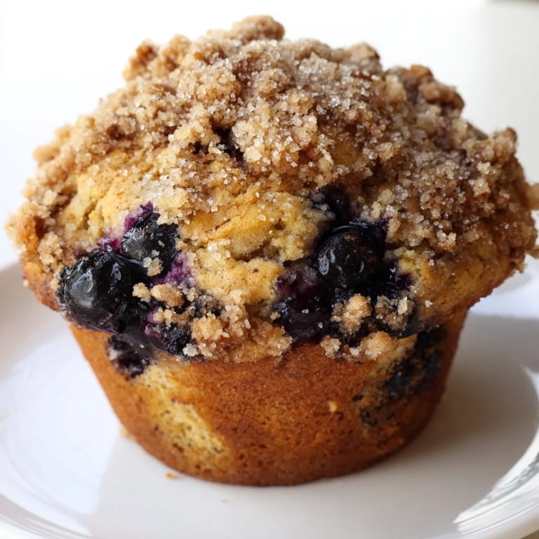 Warm, fresh-baked Budget Christmas Blueberry Muffins with a cinnamon-sugar topping, smelling delicious and ready to eat.