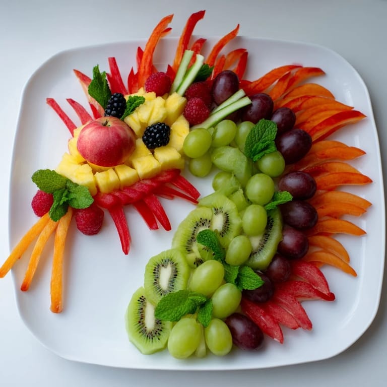 Get inspired by this beautiful, fresh Dragon-Shaped Fruit Tray, perfect for any special celebration!
