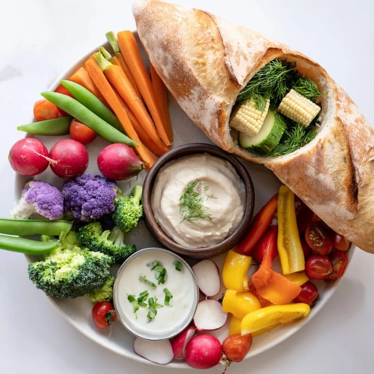 Enjoy this easy Cornucopia Veggie Board: a festive and delicious raw vegetable platter for sharing.