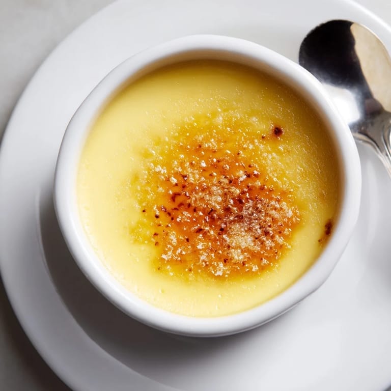Classic French 3-Ingredient Crème Brûlée, perfectly caramelized and served in elegant ramekins.