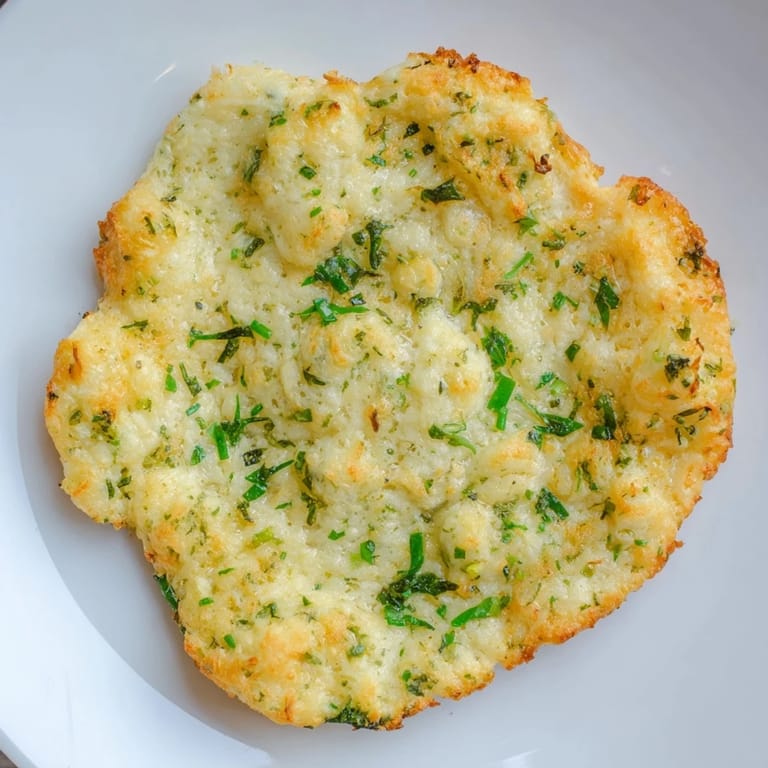 Freshly baked cloud bread savory toast with a golden crust and savory Parmesan flavor.
