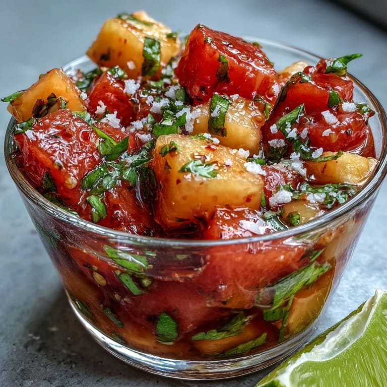 Tropical mango cubes tossed with chili-lime seasoning and fresh lime juice, served in bright, colorful cups.