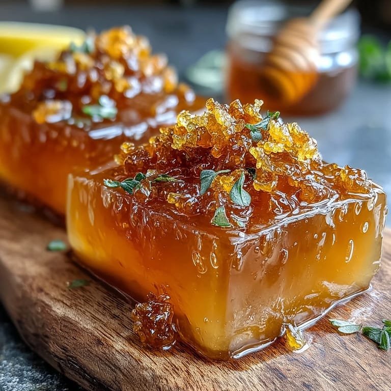 A spoonful of dandelion jelly with fresh lemon and honey drips onto warm toast, showcasing its smooth texture and vibrant color.