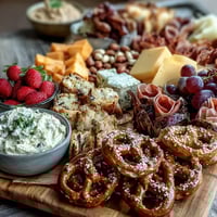 Vibrant grad party snack board brimming with sweet and savory bites, perfect for celebrating graduates with family and friends.