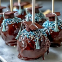 Celebrate graduation with festive cake pops in school colors, decorated with sprinkles and fondant caps.